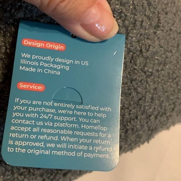 HomeTop Size 10 one piece curly fur memory foam indoor bootie slipper - Picture 4 of 15